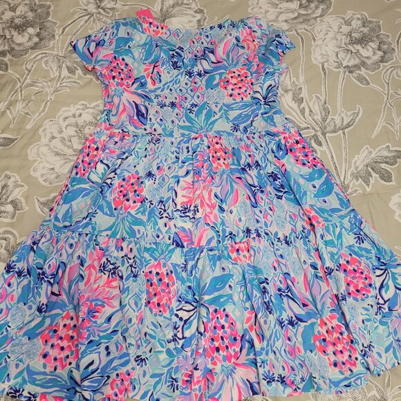 Lily Pulitzer Party Princess Blue  & Pink Cotton Dress Size Small NWT - Picture 7 of 8